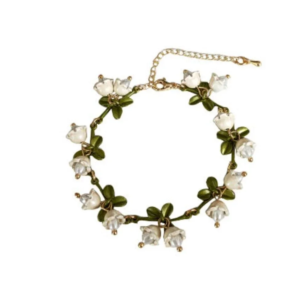 Delicate Lily of the Valley Bracelet for Women - NEW